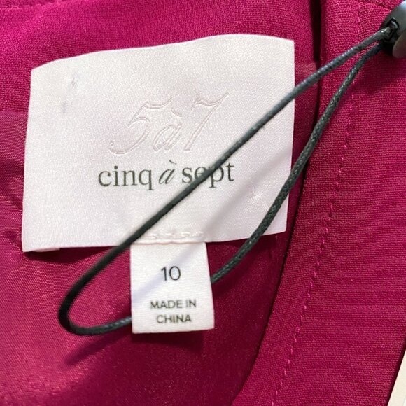 NWT Cinq A Sept Kimberlin Sleeveless Crepe Ruffle Mini Dress, size 10 - Picture 11 of 14